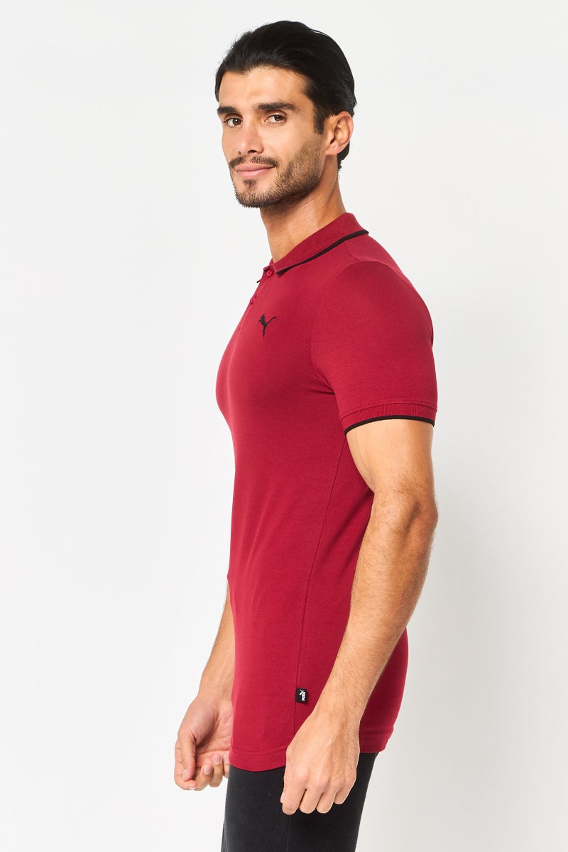 PUMA Men Sportswear Fit Short Sleeve Outdoor Polo Shirt, Maroon - Image 2